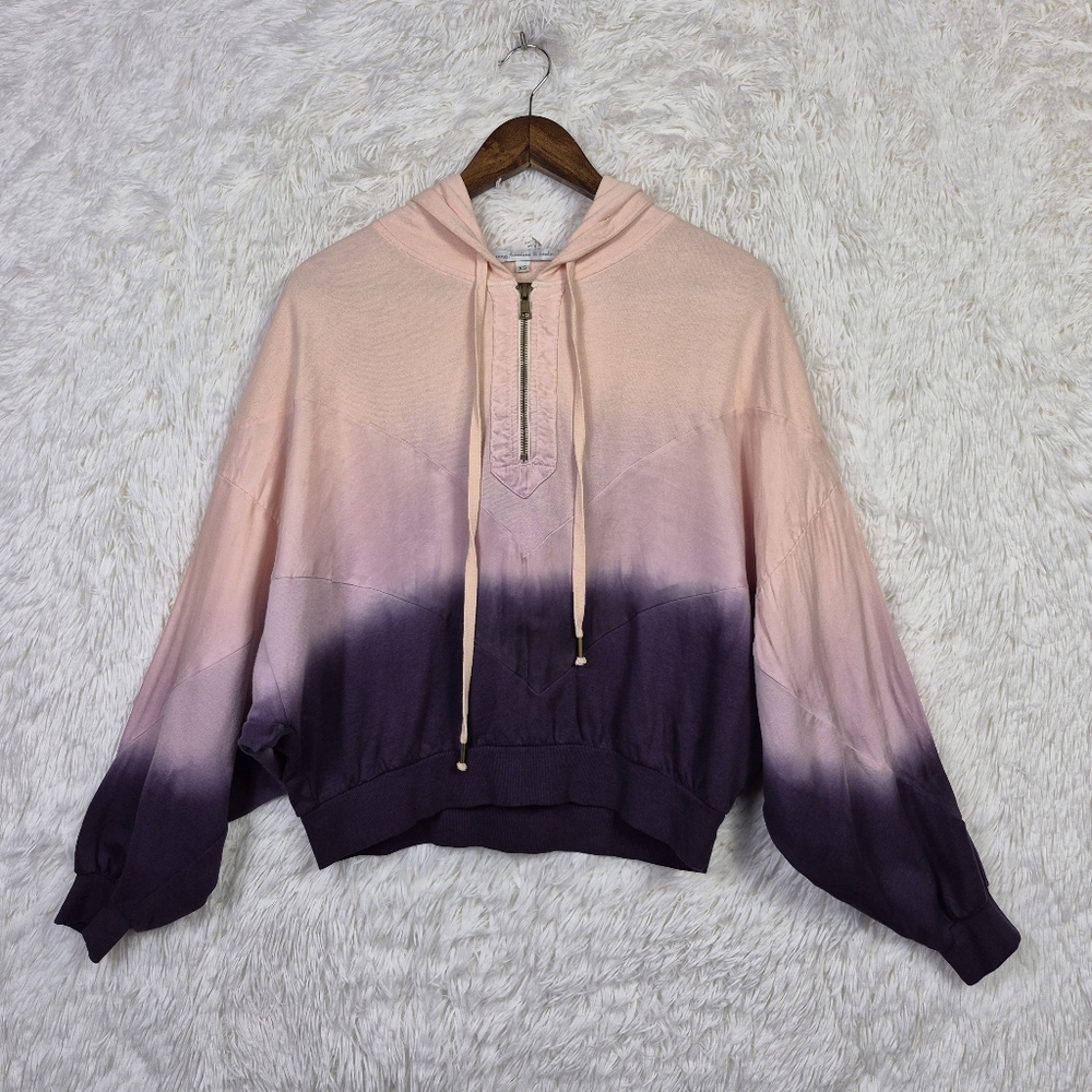 Young‎ Fabulous Broke XS Pink Purple Colorblock 1/2 Zip Pullover Hoodie